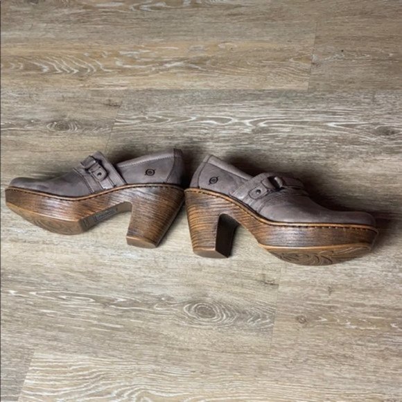 Born Taupe Clogs Sz 9 - Picture 4 of 6